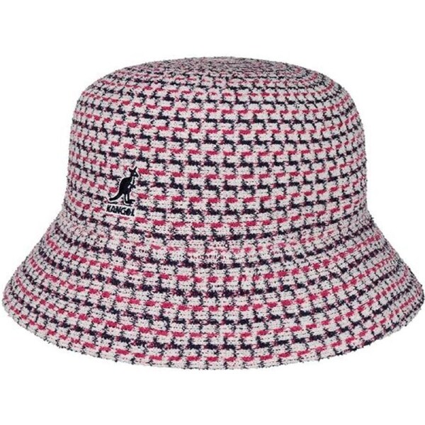 Kangol Maze Jacquard Bucket Hat Fashion Winter Summer Camping Cap - White M