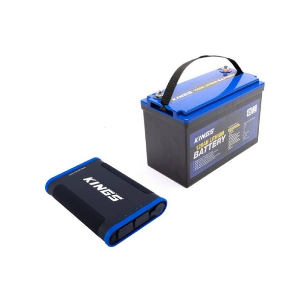 12V 120Ah Deep Cycle Lithium LiFePO4 Battery + 12Ah Lithium Portable Power Pack