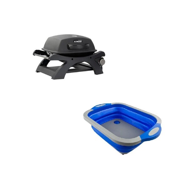 Kings Single Burner BBQ - 11,500 BTU Burner + Collapsible Sink