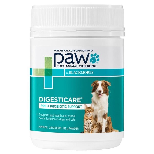 Blackmores PAW Digesticare Probiotic Powder for Dogs and Cats 143g