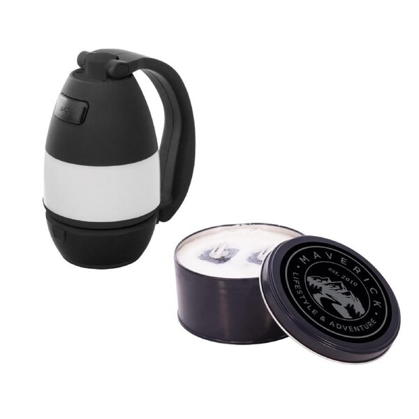 Maverick 3in1 Rechargeable LED Flashlight Lantern and Camp Fire Pit Camping Set