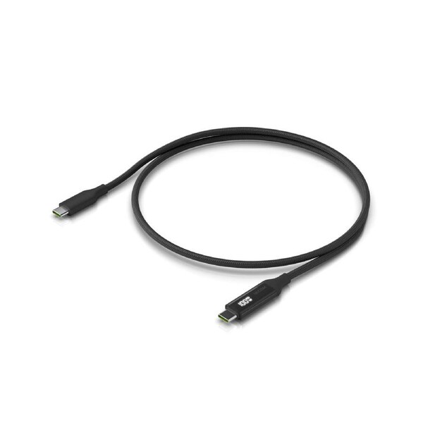Ubiquiti USB-C Cable with Charge Display,Length 0.3M, Black, Braided Power Data Cable With A Double-sided Charge Display,100W Max Power Outpu UACC-Cable-USB-100W-0.3M-BK