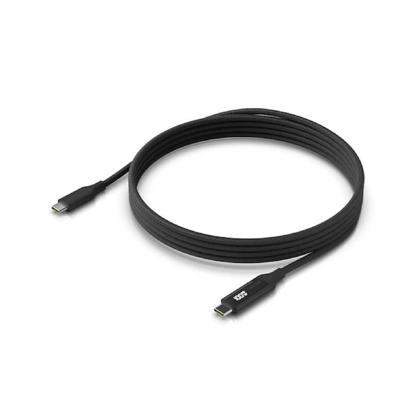 Ubiquiti USB-C Cable with Charge Display,Length 2M, Black, Braided Power Data Cable With A Double-sided Charge Display,100W Max Power Output UACC-Cable-USB-100W-2M-BK