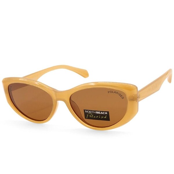 North Beach Sirene Crystal Champagne/Brown Polarised Women's Sunglasses