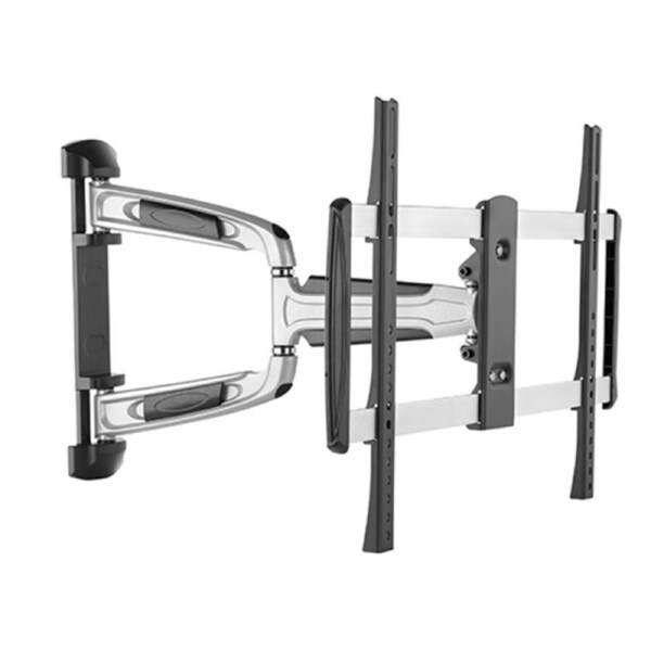 Brateck Chic Aluminum Full-Motion TV Wall Mount For 37'-70' Curved & Flat panel TVs up to 35KG, Matte Black & Metallic Grey (LS)