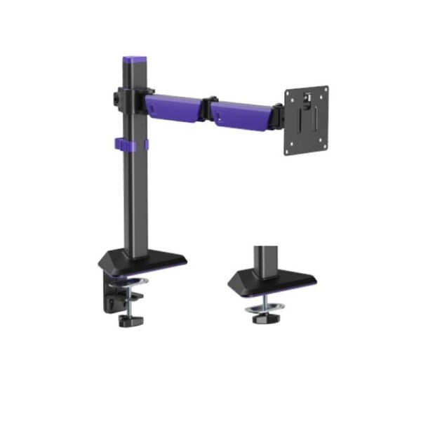 Brateck LDT89-C012 Amethyst Articulating Gaming Monitor Arm Matte Black, Fit Screen Size: 17'-40' Up to 12 KG, VESA 75x75,100x100