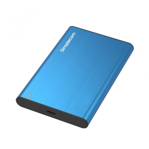 Simplecom SE221 Aluminium 2.5'' SATA HDD/SSD to USB 3.1 Enclosure Blue USB 3.1 Gen 1 support up to 5Gbps data transfer rate