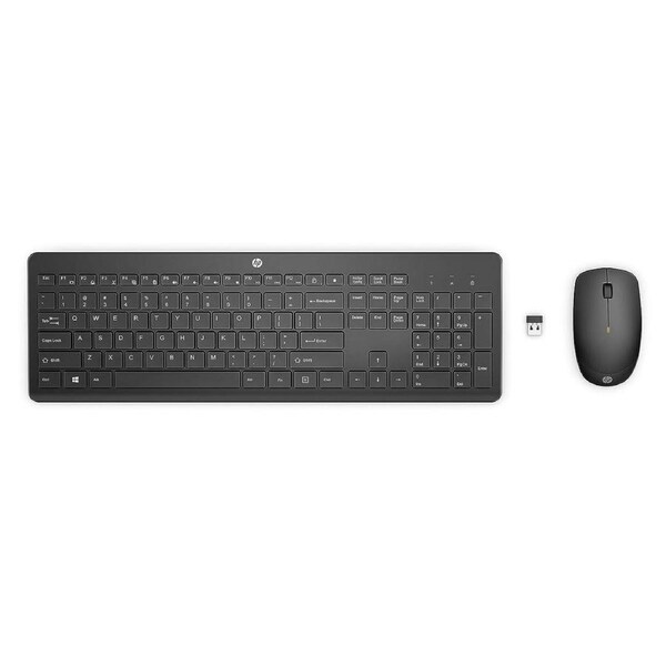 HP 230 USB Wireless Keyboard & Mouse Combo 2.4GHz 12 function keys Chiclet Comfortable Low Noise 1600DPI Mouse Light Weight Long Battery Life ~1Y4D0UT