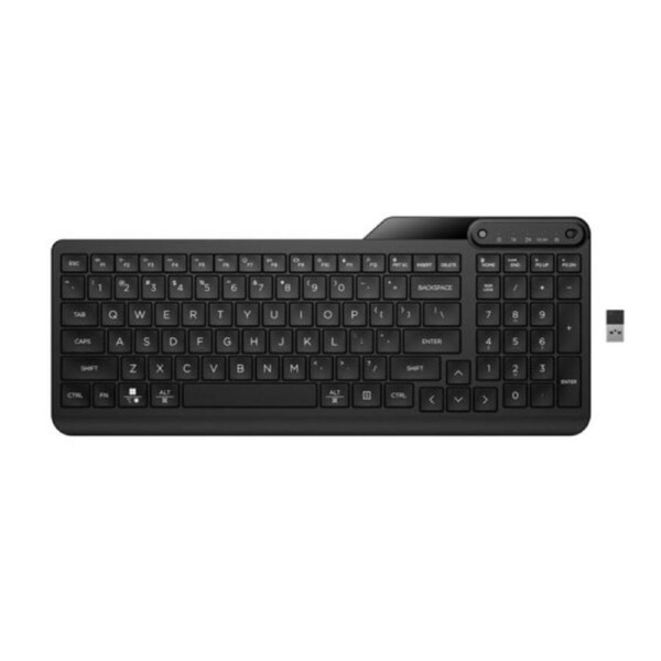 HP 475 Dual-Mode Wireless Keyboard Bluetooth 5.3 Up to 24M Battery life USB Type-A port Multi-OS Device Unifying Dongle Slim full numpad Black