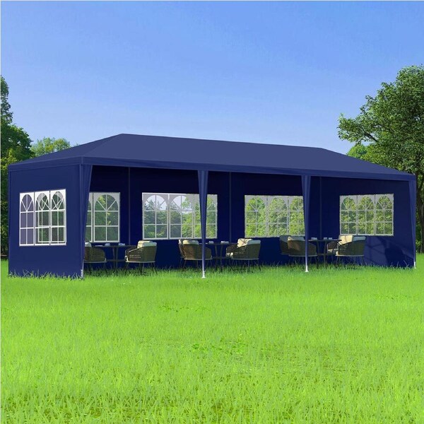 ALFORDSON Gazebo 3x9m Outdoor Wedding Camping Marquee Canopy Portable Blue