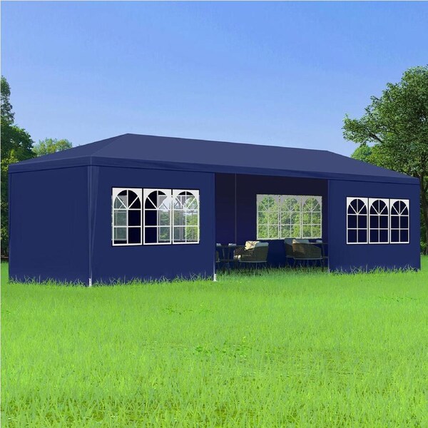 ALFORDSON Gazebo 3x9m Outdoor Wedding Marquee Camping Canopy Portable Blue