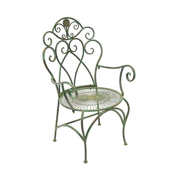 Florentine Chair w/ Arms Outdoor Furniture 105x60cm Antique Green