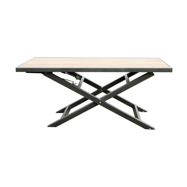 Jane 140cm Outdoor Height Adjustable Aluminum Table Charcoal
