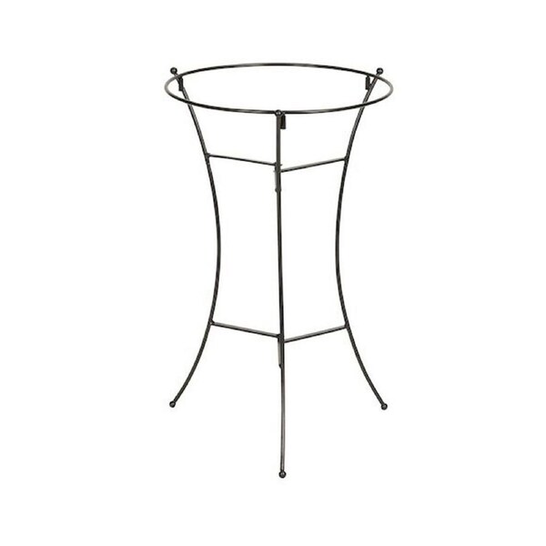 3 Legged Powder Coated Metal Bird Bath Stand 57x37cm Matte Black