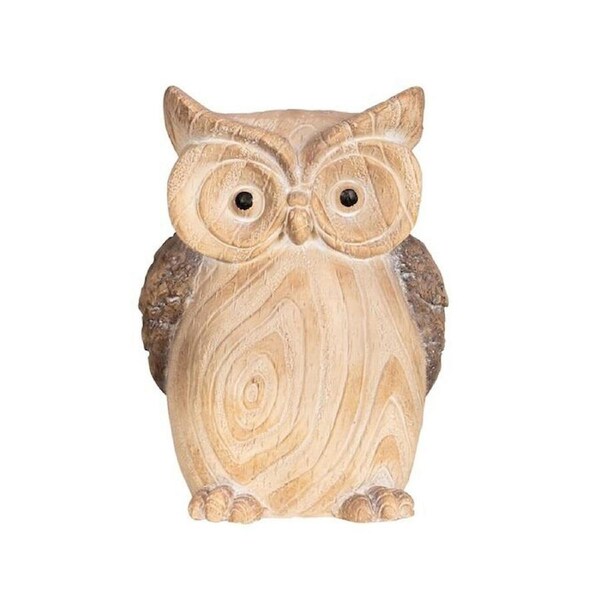 Large Resin Tree Owl Front Home Decoration 26x36cm Natural