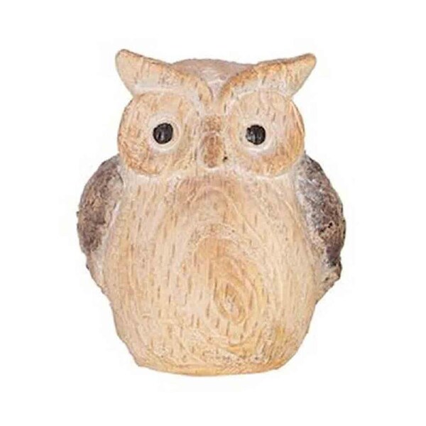 Small Resin Tree Owl Home Decoration 13x11cm Natural