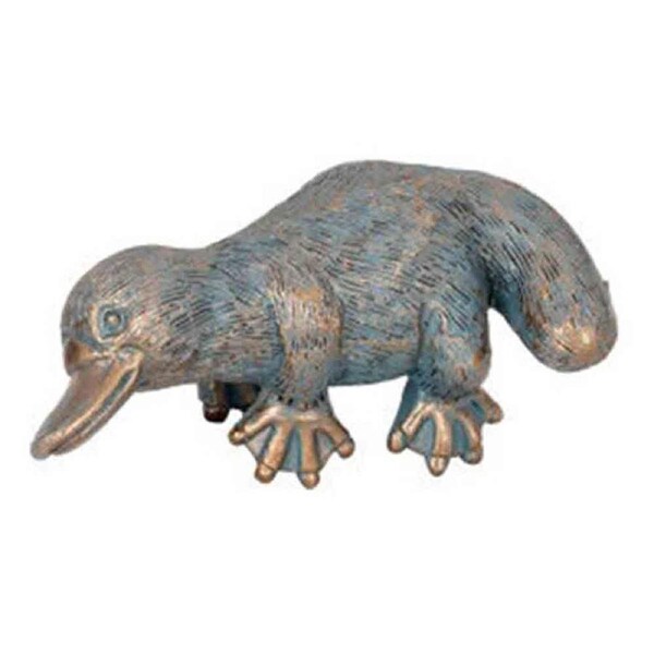 Polyresin Platypus Planter Pot Sitter Ornament Aged Brass Assorted