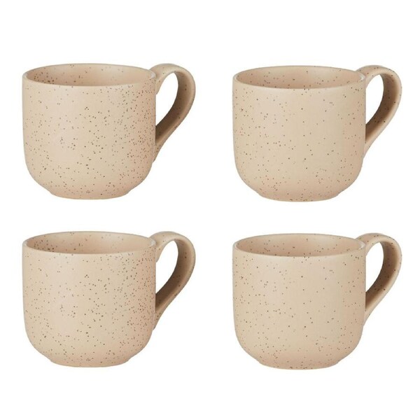 Leaf & Bean Aster 4 Piece Espresso Cup Set 100ml Natural