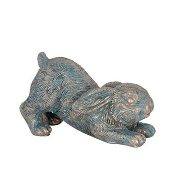 Polyresin Bunny Rabbit Planter Pot Feet Riser Aged Brass