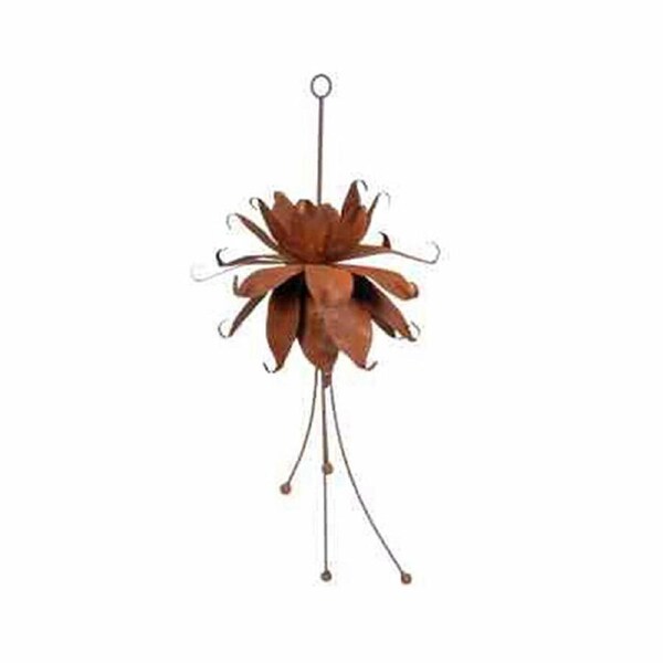 Small Hanging Fuchsia Outdoor Decoration 61x30cm Rust