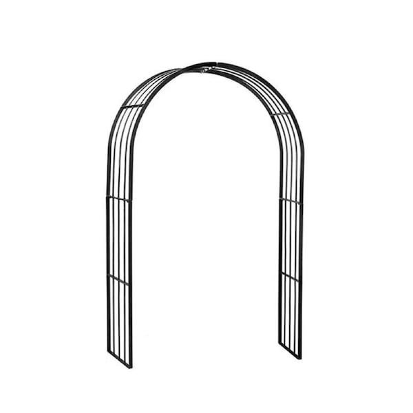 Plain Steel Arch Outdoor Decoration 212x130cm Black