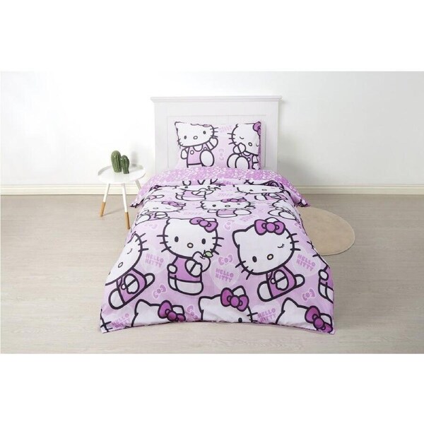 Hello Kitty Single Bed Quilt Cover Set - Pink