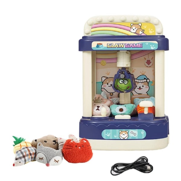 Nevenka Mini Claw Machine for Kids DIY Interaction Vending Machine Toys-BlueClassic