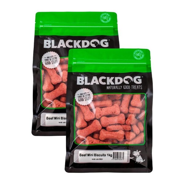 Blackdog Mini Beef Biscuits 1kg x 2pk