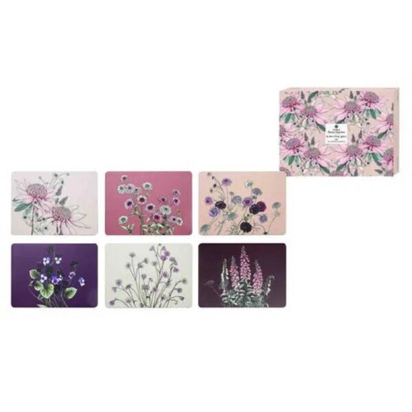 Ashdene Kitchen Cork Backed Placemats Secret Garden Pink Set 6 522640