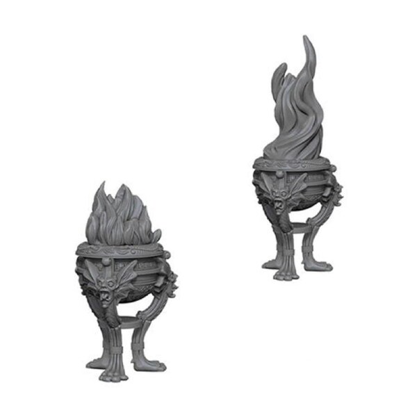 WizKids Deep Cuts Unpainted Miniatures Braziers