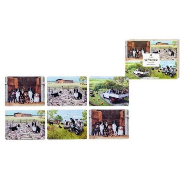 Ashdene Kitchen Cork Backed Placemats Working Dogs Set 522611
