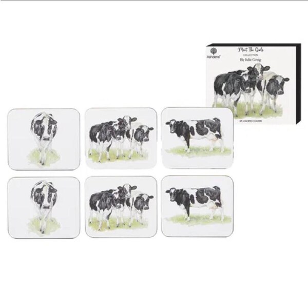Ashdene Kitchen Cork Backed Placemats Meet the Girls Cow Set 6 522269