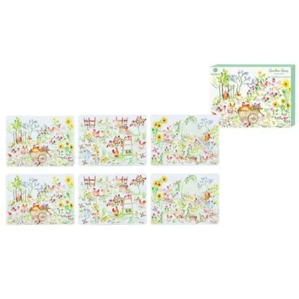Ashdene Kitchen Cork Backed Placemats Garden Hens Set 6 522497