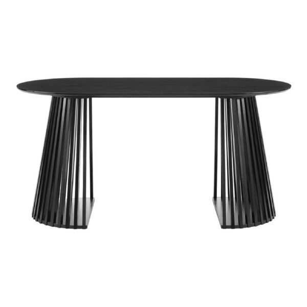 Design Square Calandra Rectangle Kitchen Dining Table 160cm Black