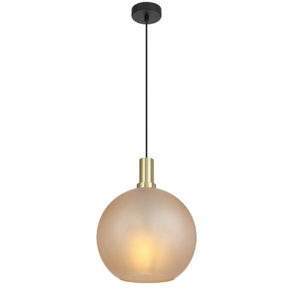 Patino Modern Pendant Hanging Lamp Light Glass Metal Amber Matte