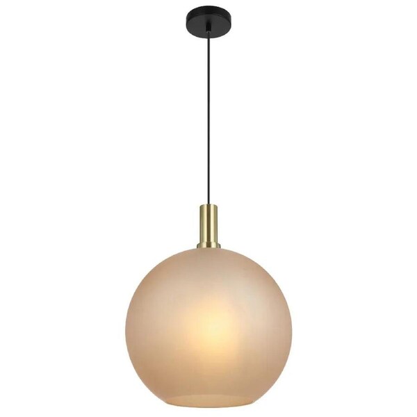 Patino Modern Pendant Hanging Lamp Light Glass Metal Amber Matte