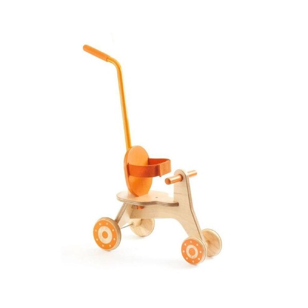 Djeco Pomea Kids Wooden Doll Tricycle Vehicle Toy Fits up to 30-36cm 2y+