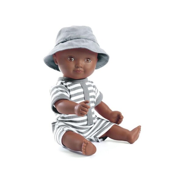 Djeco Pomea Baby Boy Samra Lighweight Hard Body Kids Doll Toy 18m+/32cm