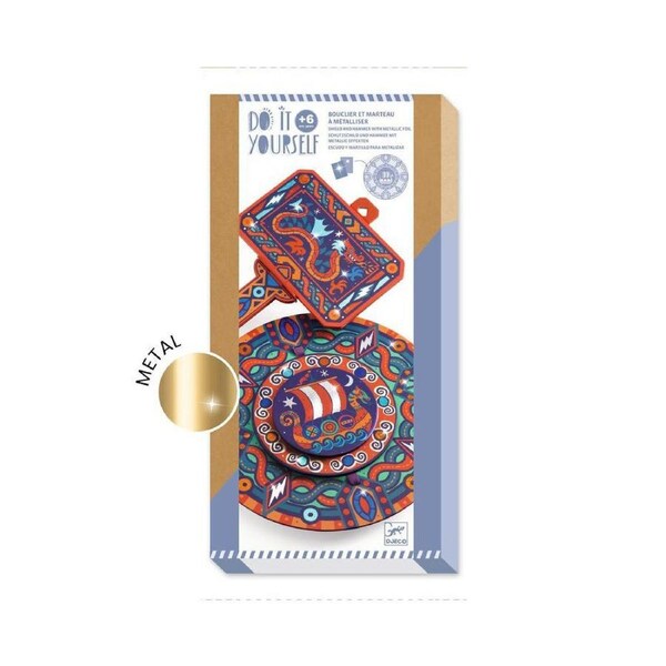 Djeco Do It Yourself Like a Viking Kids Activity Crafting Kit w/ Shield/Hammer