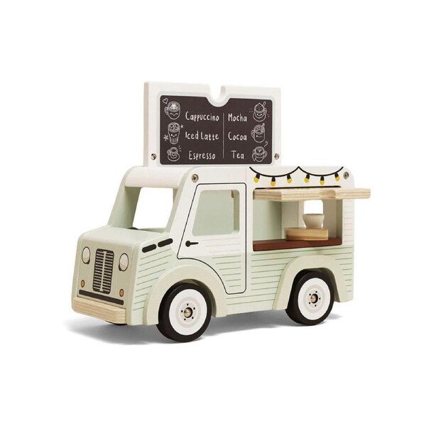 Le Toy Van Wooden Mobile Cafe Kids Set w/ Menu/Mug/Crossiant/Tray 3y+ Green