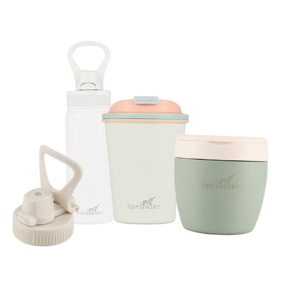 Sprinkler 600ml Food Pod /550ml Bottle /236ml Insulated Cup /Lid Combo Set