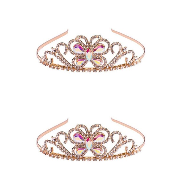 2PK Great Pretenders Boutique Butterfly Jewel Tiara Kids Headpiece Accessories