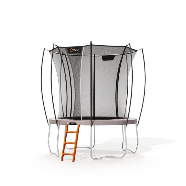 VULY Ultra 2 Small 9ft Trampoline with Enclosure - Round Kids Trampolines Bundle With Shade Cover & Ladder