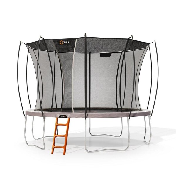 VULY Ultra 2 Large 13ft Trampoline with Enclosure - Round Kids Trampolines Bundle With Shade Cover & Ladder