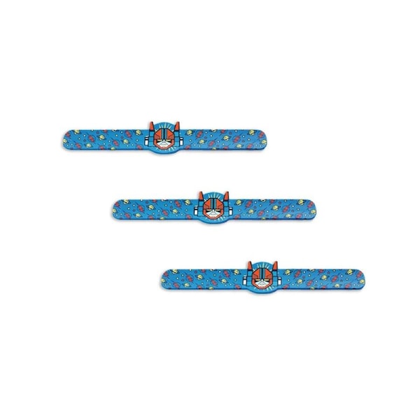3PK Djeco Kids Robots, Dinosaurs & Tiger Snap Jewellery Bracelets 5y+ Assorted