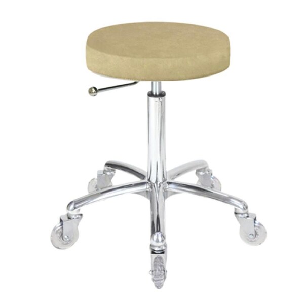 Turbo Stool Sand - Chrome Base - Clear Castor Wheels
