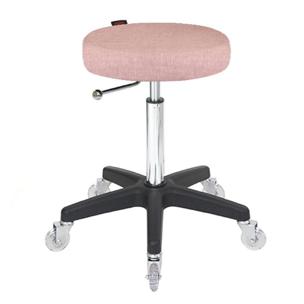 Turbo Dusty Pink Salon Stool - Black Base