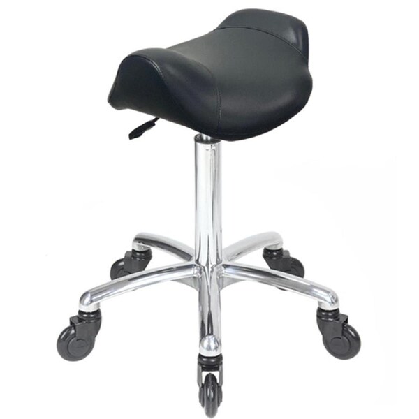 Brumby Stool - Chrome Base - Click n Clean Castor Wheels