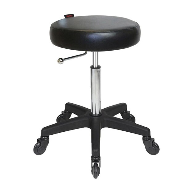 Turbo Black Salon Stool - Black Base - Click'n Clean Castor Wheels