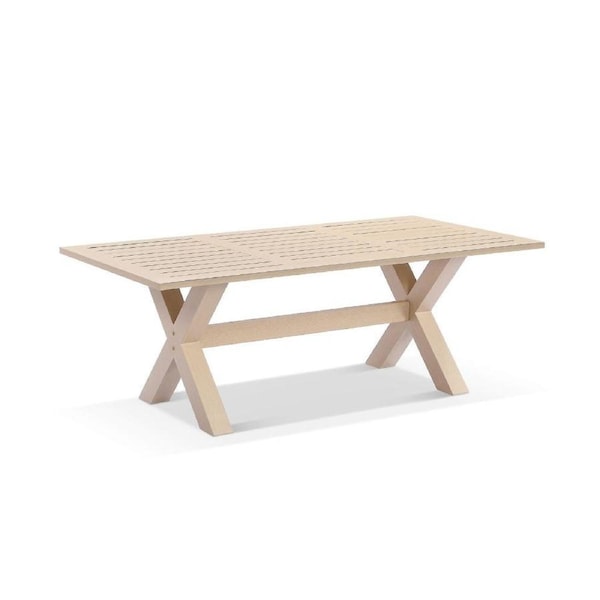 Tahitian 2.1m Aluminium Dining Table With 8x Kansas Chairs - Outdoor Aluminium Dining Settings